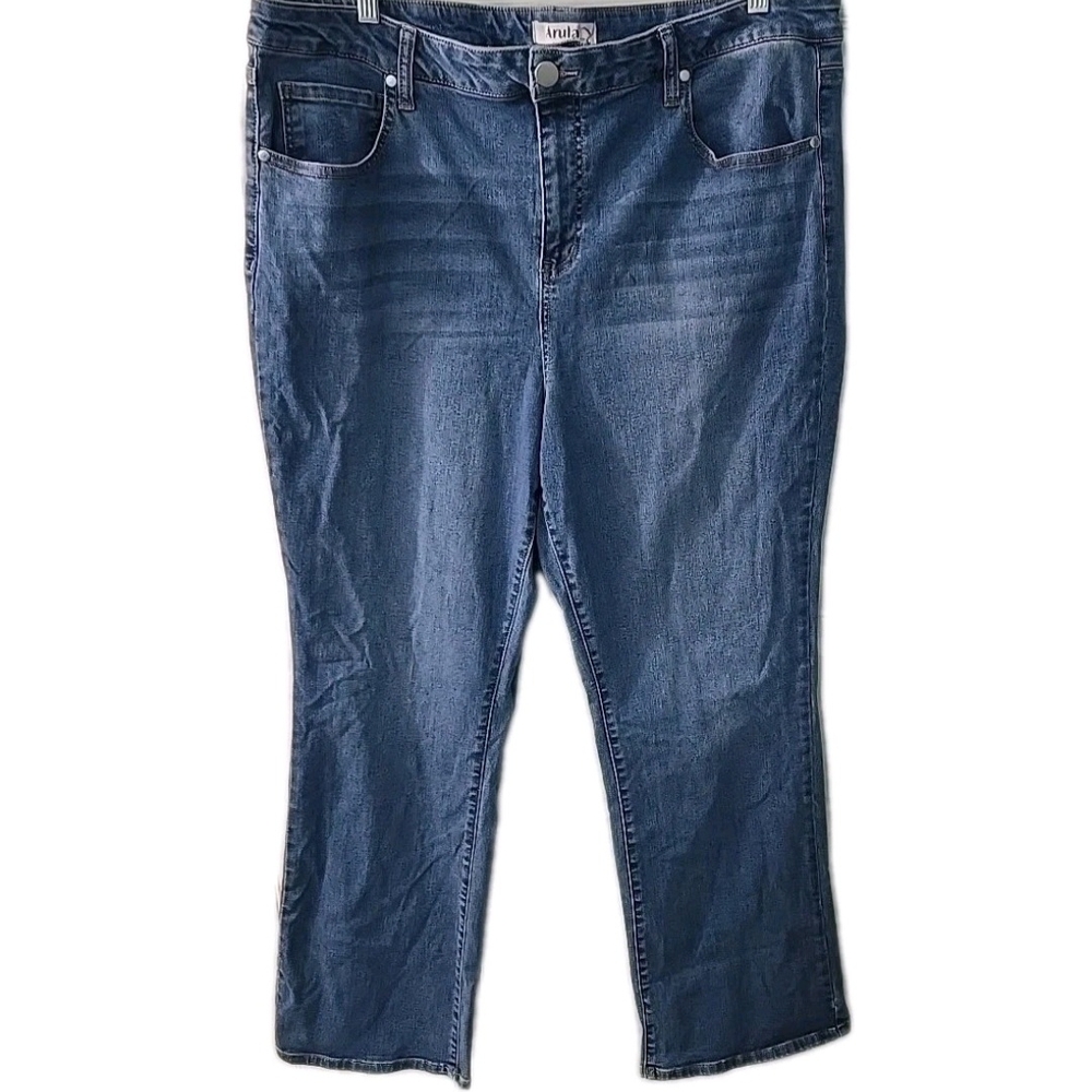 Arula Womens Plus Size B 21" Waist Denim Pants Blue Jeans